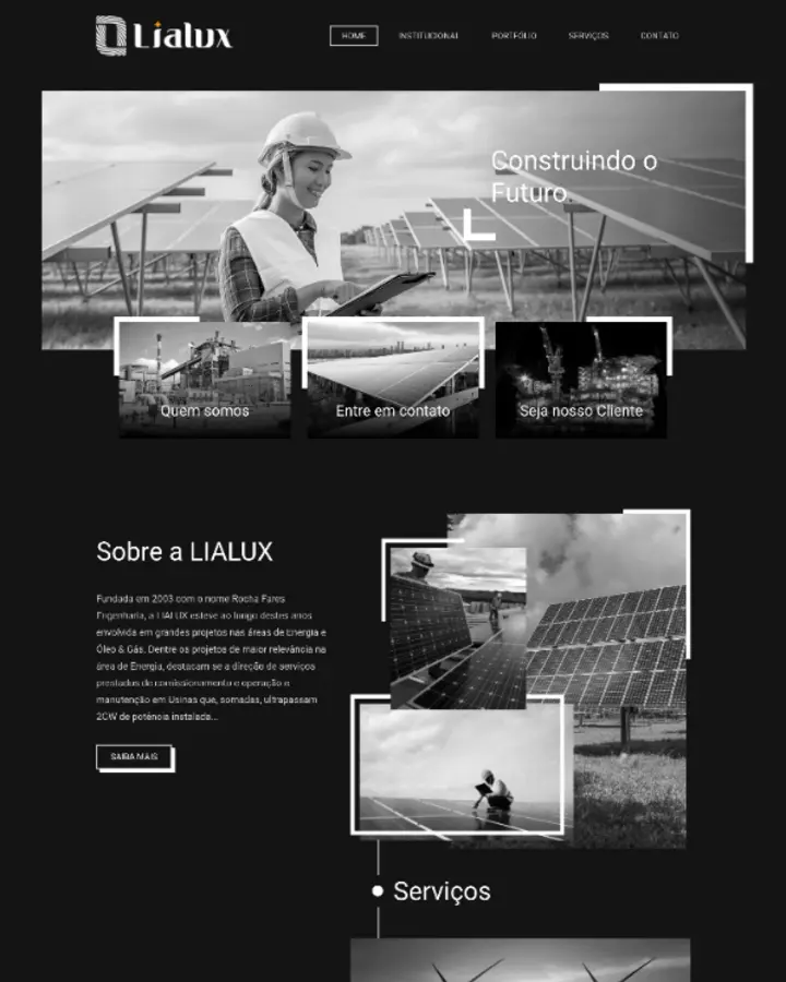 Site institucional da LiaLux