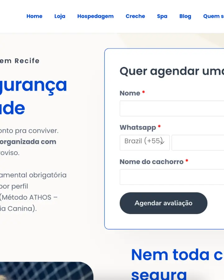 Landing page de captação de leads da Lobosfera