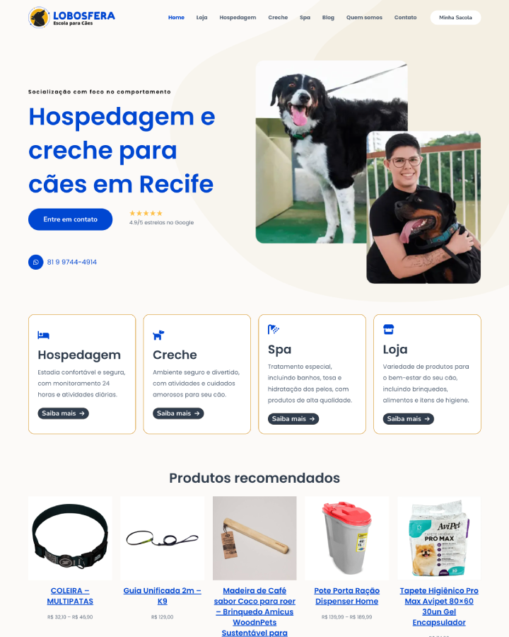 Site institucional da Lobosfera